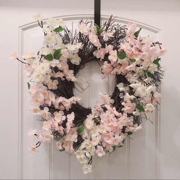 🚫Ashland Wreath Couronne Spring Printemps with FREE Over-the-Door Hook NWT - Picture 4 of 7